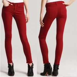 rag & bone Vibrant Red Skinny Jeans